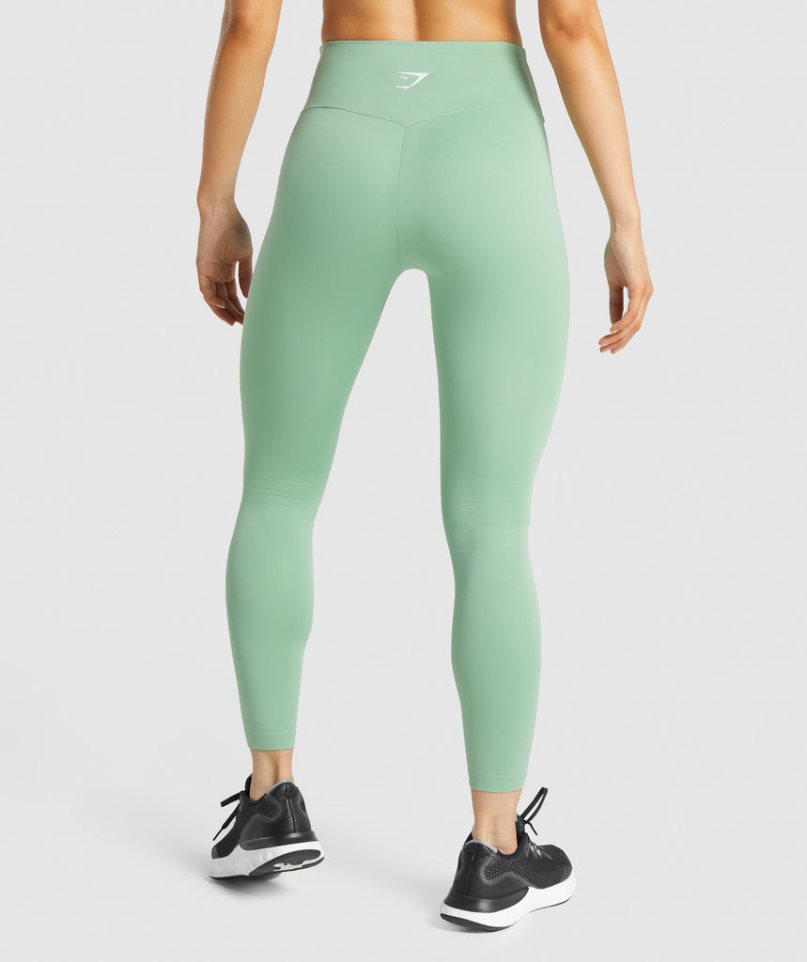 Legginsy Gymshark Treningowe Damskie Głęboka Zielone | PL 560HVA